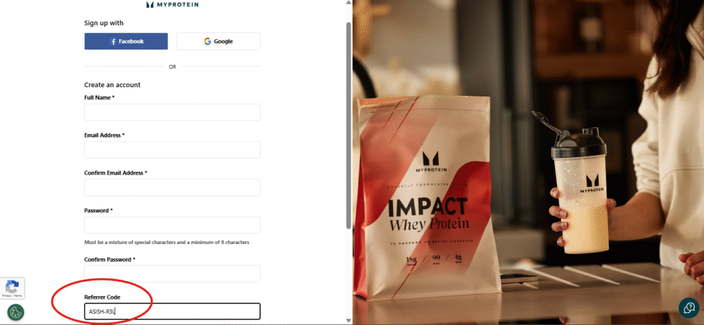 Código de referencia MyProtein