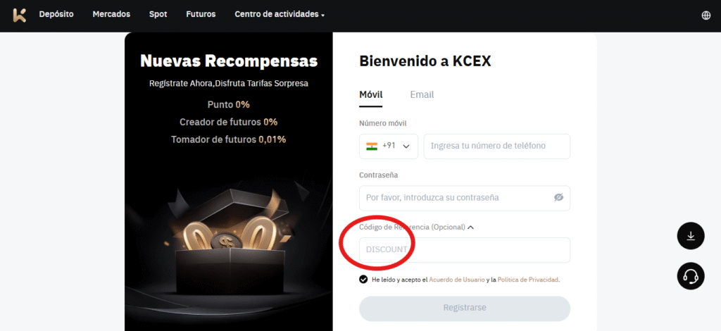 Código de invitación KCEX