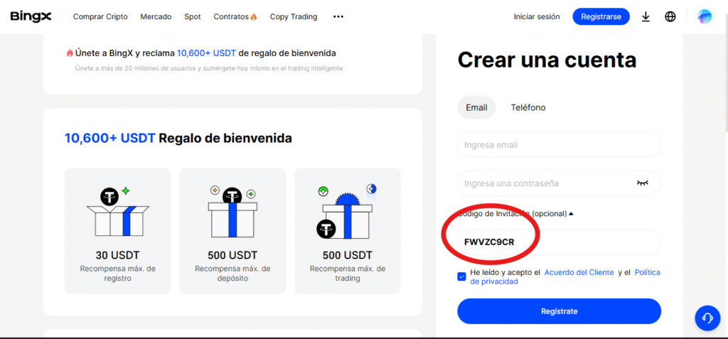 Código de referencia BingX Exchange – Desbloquea Bonos