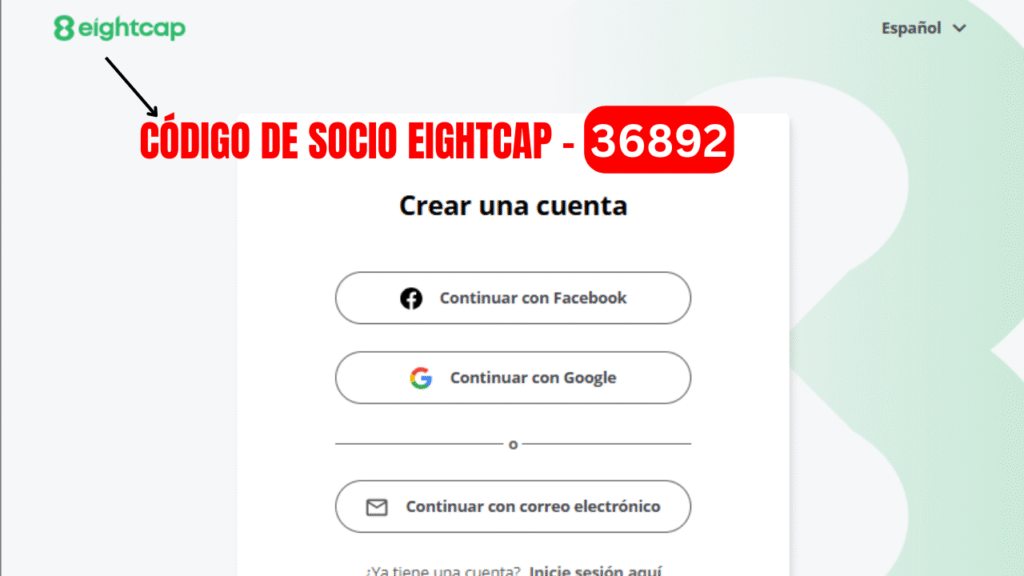 Código de socio Eightcap