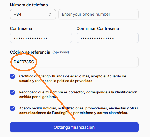 Código de Referencia FundingPips
