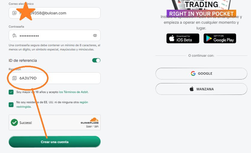 Código de Referencia de Azbit