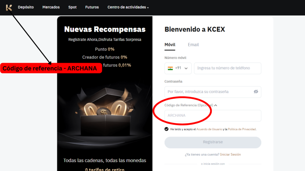 Código de referencia KCEX - Obtén €4000 + 10% de descuento