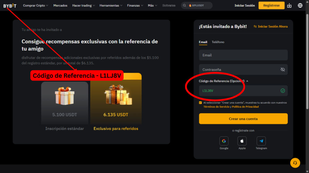 Código de referencia Bybit – Bono €5100 y 20% descuento