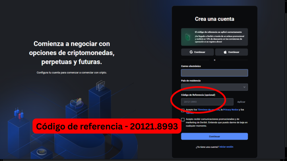Código de referencia Deribit