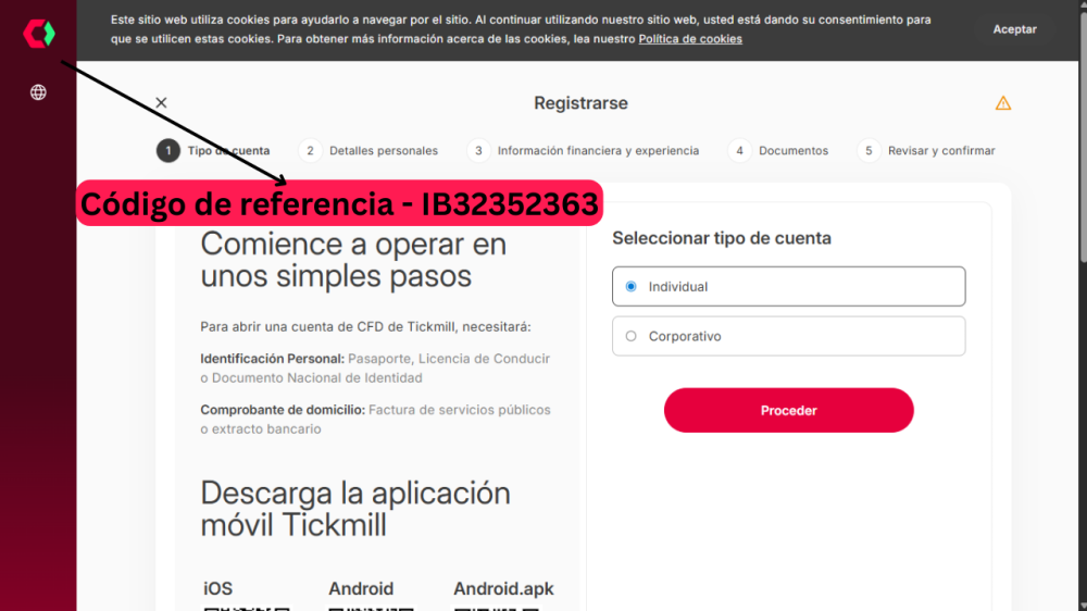 Código de referencia de Tickmill – 30€ y 10% de descuento